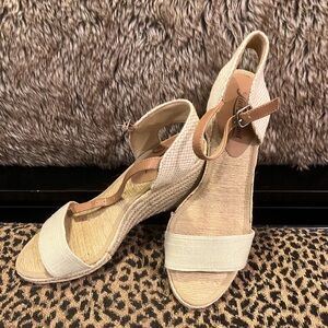 Women's Beige Wedge Sandals